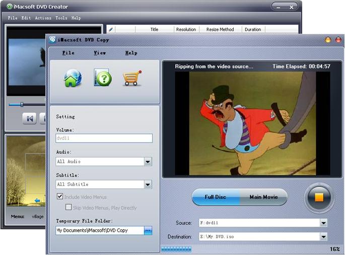 Click to view iMacsoft DVD Maker Suite 2.7.5.0619 screenshot