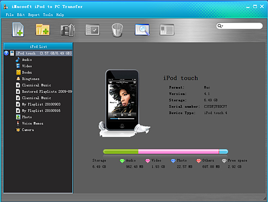 iMacsoft iPod to PC Transfer