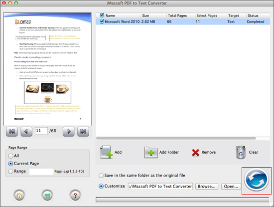 iMacsoft PDF to  Text Converter for Mac