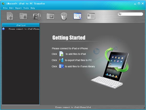 Transfer iPad to PC, copy song/video/epub/pdf/photo from iPad to PC/iTunes.