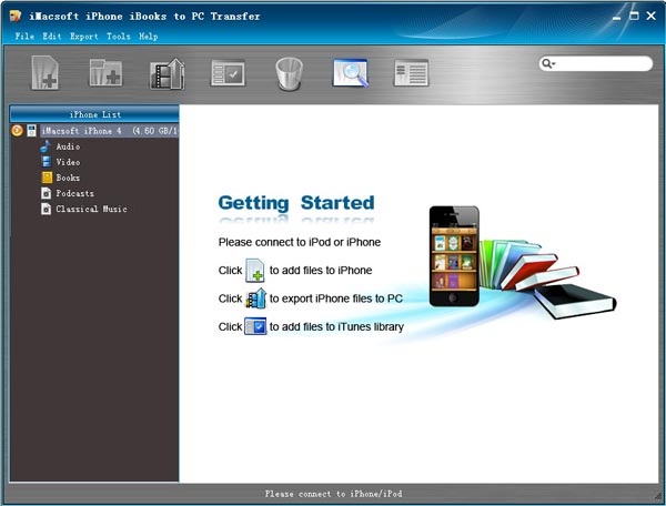 Click to view iMacsoft iPhone iBooks to PC Transfer 2.9.1.0615 screenshot