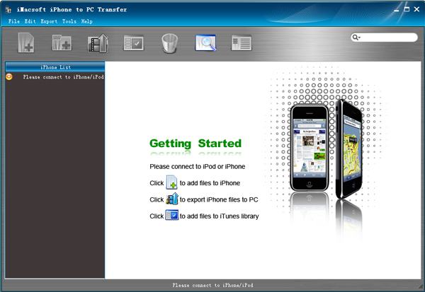 Click to view iMacsoft iPhone to PC Transfer 2.9.1.0619 screenshot