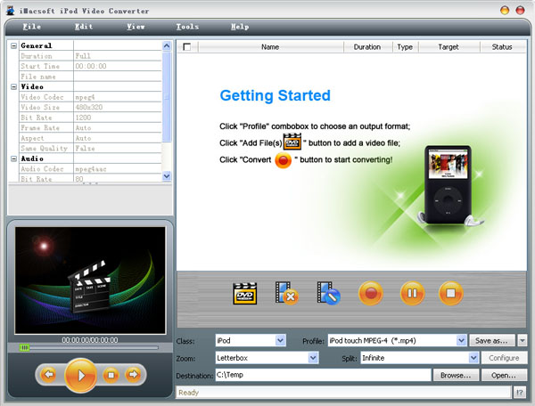 Click to view iMacsoft iPod Video Converter 2.7.4.0613 screenshot