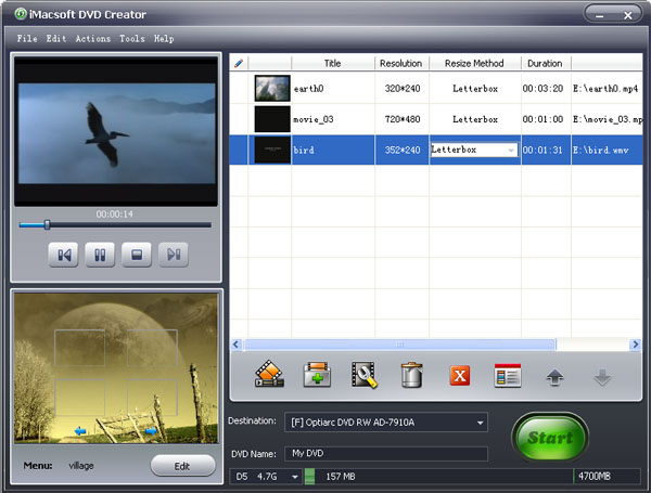 iMacsoft DVD Creator screenshot