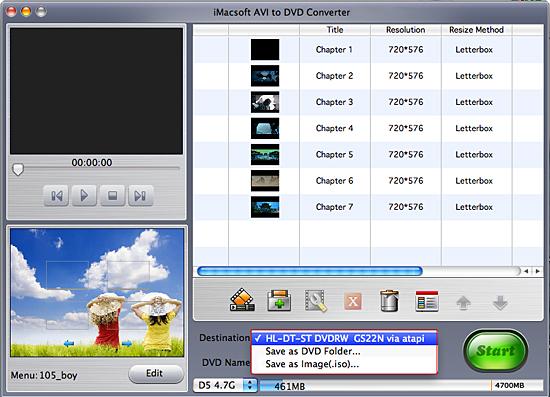 iMacsoft AVI to DVD Converter for Mac