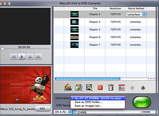 iMacsoft DivX to DVD Converter for Mac