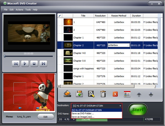 iMacsoft dvd creator