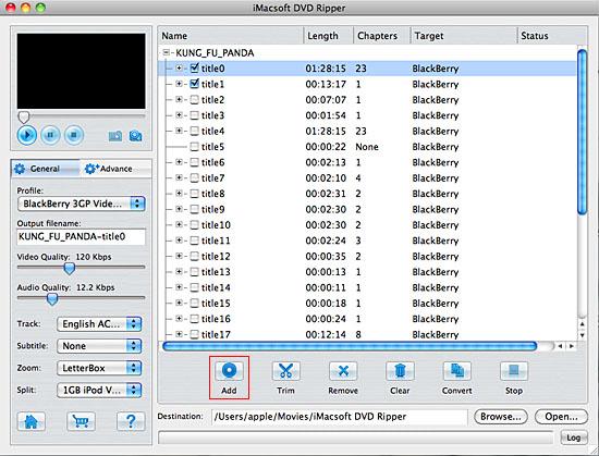 iMacsoft DVD Ripper for Mac