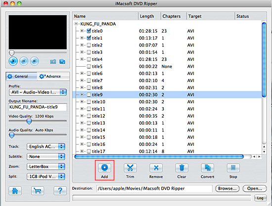 iMacsoft DVD Ripper for Mac