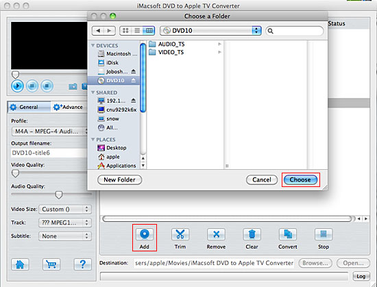 iMacsoft DVD to Apple TV Converter for Mac