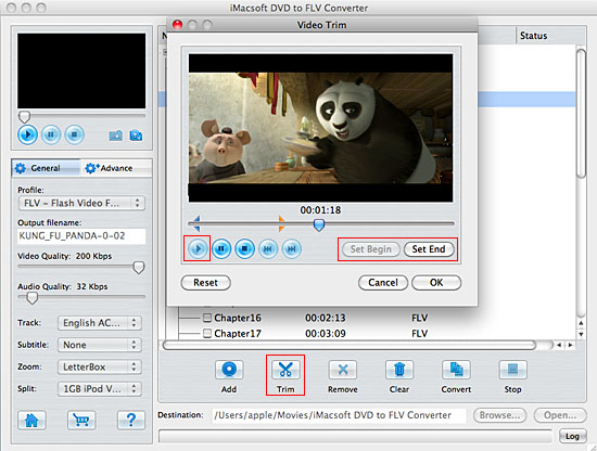 iMacsoft DVD to FLV Converter for Mac