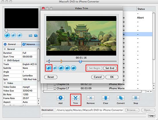 iMacsoft dvd to iphone converter for mac