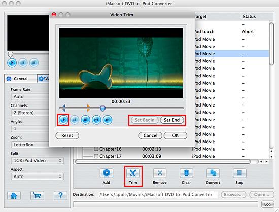 iMacsoft dvd to ipod converter for mac