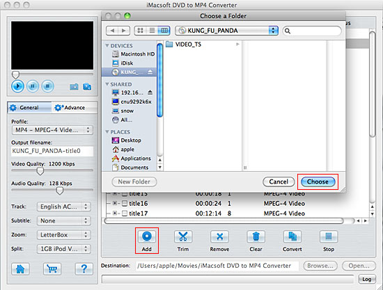 iMacsoft DVD to MP4 Converter for Mac