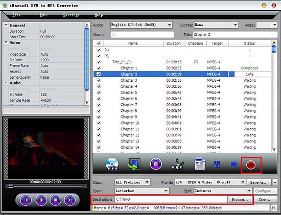 iMacsoft dvd to mp4 Converter