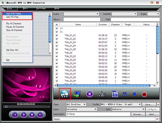 iMacsoft dvd to mp4 Converter