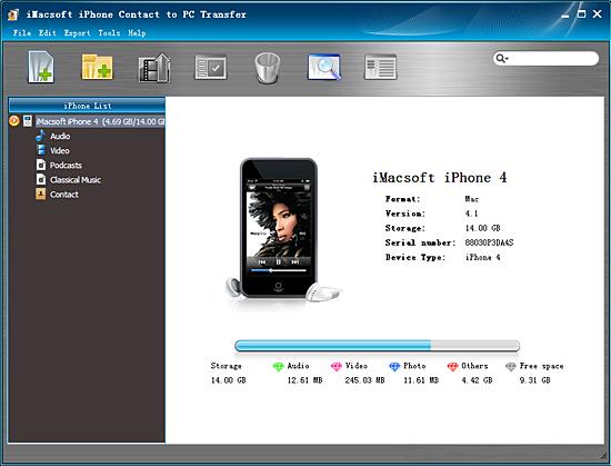 iMacsoft iPhone Contact to PC Transfer