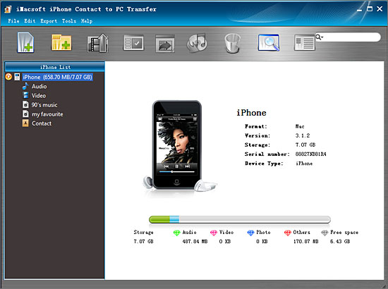 iMacsoft iPhone Contact to PC Transfer