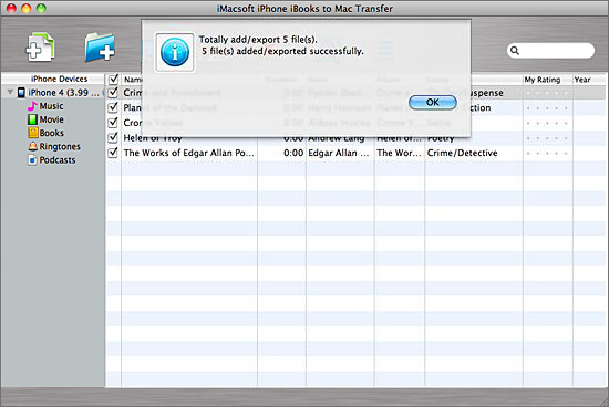 iMacsoft iPhone iBooks to Mac Transfer