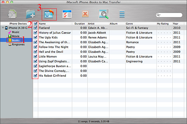 iMacsoft iPhone iBooks to Mac Transfer
