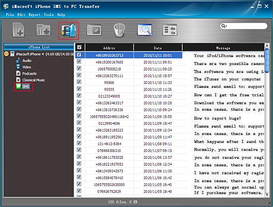 iMacsoft iPhone SMS to PC Transfer