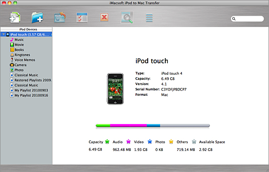 iMacsoft iPod to Mac Transfer