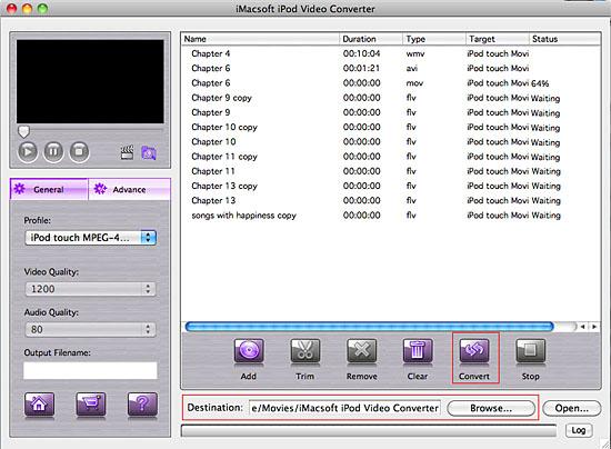 iMacsoft iPod Video Converter for Mac