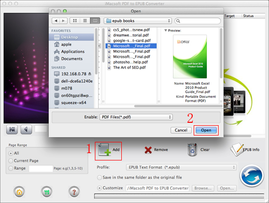 iMacsoft PDF to ePub Converter for Mac