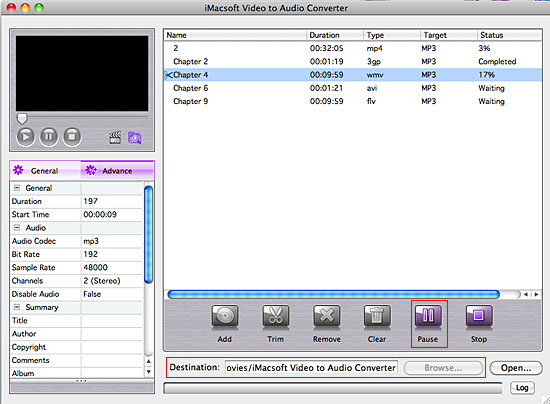 iMacsoft Video to Audio Converter for Mac