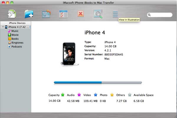 iMacsoft iPhone iBooks to Mac Transfer screenshot
