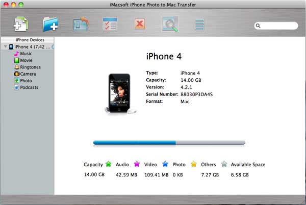iMacsoft iPhone Photo to Mac Transfer screenshot