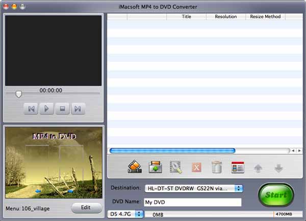 MP4 to DVD Converter Mac